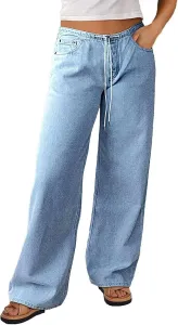 Женские джинсы прямые широкие с высокой посадкой