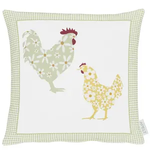 Декоративная подушка 6711 Apelt, Grün-weiß-bunt + bedruckt