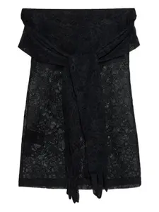 Топ с кружевным бантом VETEMENTS, черный