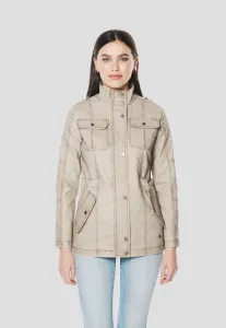 Короткое пальто с регулируемой талией Koroshi, Gris Grey