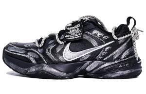 Nike Air Monarch 4 устойчивые к истиранию увеличивающие высоту низкие массивные кроссовки Unisex черный серый