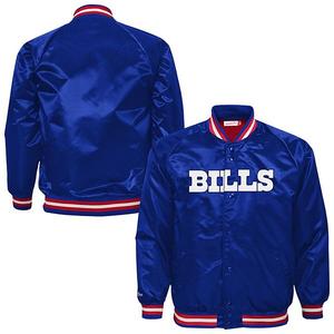 Молодежная легкая куртка на молнии Buffalo Bills из сатина Mitchell & Ness