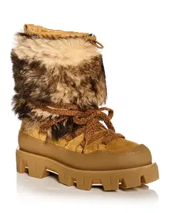 Женские ботинки Peak для après-ski Moncler, коричневый