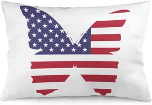 MaSiledy Декоративные наволочки с американским флагом и бабочками Pattern-8