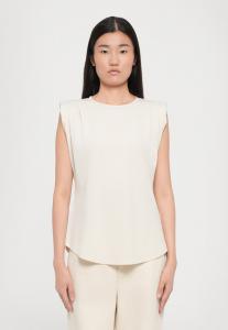 Топ MICHAEL Michael Kors CREW PLEAT, Soft Ecru/Beige