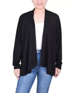 Свободный кардиган с длинными рукавами Petite NY Collection, черный