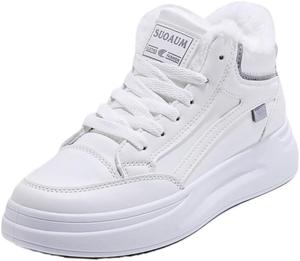 Женские высокие теплые ботинки, толстая подошва, повседневные, на каждый день, осень-зима, доступны в больших размерах Fusecottc, Grey