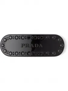 Заколка для волос с кристаллами Prada, черный