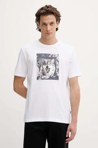 Хлопковая футболка Boss Orange, белый