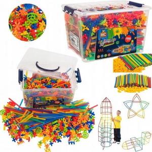 СТРОИТЕЛЬНЫЕ БЛОКИ, СОЛОМОЧКИ, ПАЛКИ, ТРУБКИ, 1000 шт. Inna marka