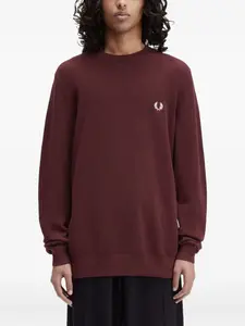 Фактурный свитер с логотипом Fred Perry, красный
