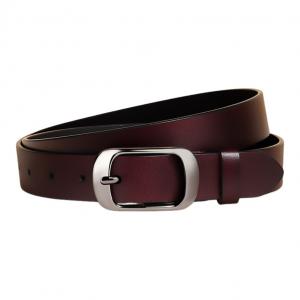 Ремень из спилка коровьей кожи Unisex 2,8 см WARRIOR, coffee