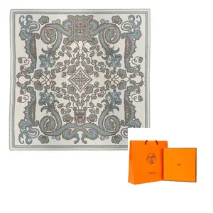 Шелковый шарф Mulberry Silk Scarves Women's Multicolor HERMES, мультиколор