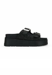 Мюли на каблуке CON DOBLE HEBILLA Bosanova, черный