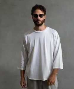 Футболка-реглан с рукавами 3/4, обожженная газом Colony 2139, цвет White