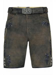Edelnice Короткие кожаные брюки Lothar из дикой оленьей кожи темно-коричневого цвета