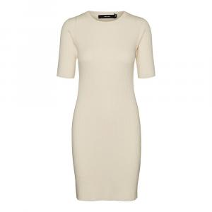 Короткое платье Vero Moda Gold 2/4 O Neck Vip Short Sleeve, белый