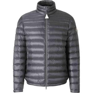 Приталенная куртка с высоким воротником Moncler, серый