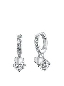 Lucardi Серьги в форме сердца из серебра 925 пробы