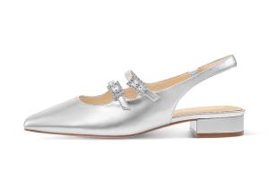Туфли Мэри Джейн женские серебряный 7Or9, серебряный