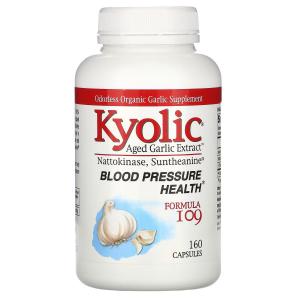 Kyolic, Aged Garlic Extract, экстракт выдержанного чеснока, для здорового артериального давления, формула 109, 160 капсул