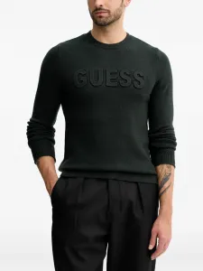 Свитер с логотипом и круглым вырезом Guess Usa, зеленый