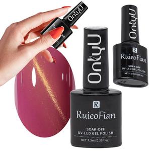 ГИБРИДНЫЙ ЛАК ДЛЯ НОГТЕЙ ПЕРСИКОВО-ФИОЛЕТОВОГО ЦВЕТА С ГЛЯНЦЕВЫМ УФ-ЛАКОМ OnlyU/L147