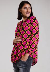 Блуза Andijamo Blouse, Black/Pink/Black