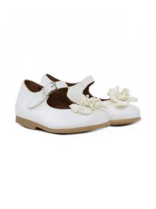 Балетки с цветочной аппликацией Pèpè, белый