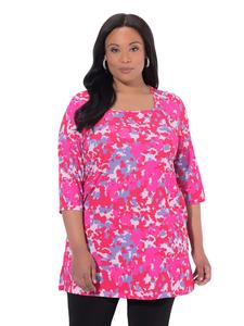 Ulla Popken Длинная футболка розового цвета