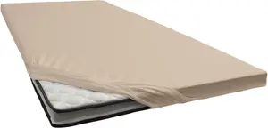 Простынь Золушка "Топпер простыня (до 15 см)", эластичность для гладко застеленной кровати, высотой до 15 см Cinderella 80-90х200-210 см, 1 шт., серо-коричневый