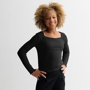 Детская блузка с металлическим блеском So, Black Luxe