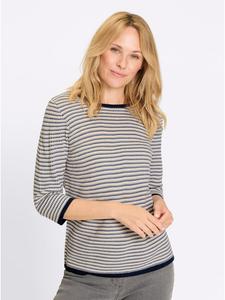 Sieh an! Жаккардовый свитер с узором цвета экрю и темно-синего