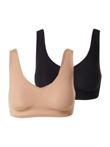 Бюстгальтер-бралетт SLOGGI ZERO Feel 2.0, светло-коричневый/черный