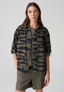 Рубашка LOOSE FIT PRINT WEITE V-AUSSCHNITT OPUS, оливковый