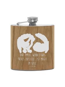 Mr. & Mrs. Panda Фляга Flachmann Einhorn Dame mit Spruch in Braun
