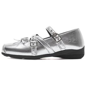 AGSDON Красные женские балетки на каблуке 3,5 см, цвет Red