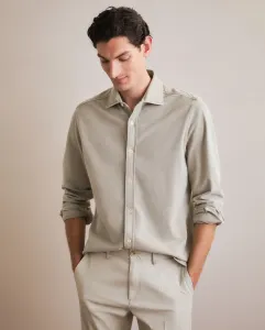 Мужская однотонная меланжевая пике-рубашка Emidio Tucci, бежевый