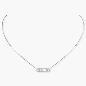 Колье Messika Baby Move, белое золото/бриллианты