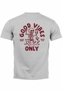 Футболка с принтом QUITSCHE-ENTE MOTIV RÜCKEN SOMMER FASHION STREETSTYLE Neverless, светло-серый