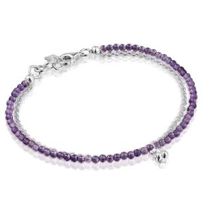 Браслет Tous Bold Bear, серебро/аметист