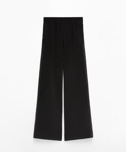 Брюки Oysho Soft Touch Modal Wide-leg With Buttons, черный