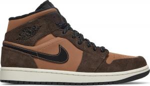 Кроссовки Air Jordan 1 Mid SE Dark Chocolate, коричневый