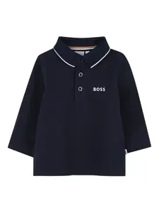 Рубашка поло с длинными рукавами BOSS Kidswear, синий