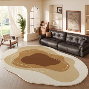 Budis Ковер 300х400 см для гостиной и спальни, американский винтажный круглый, моющийся, для дивана и кофейного стола [Customized, No Returns Or Exchanges]