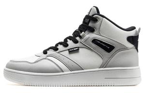 Кроссовки XTEP Skateboarding Shoes Men High-top, белый/серый