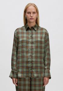 Блуза EDITED Button-down blouse, Mischfarben Grün Khaki/Multi-Coloured