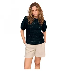 Блузка с коротким рукавом Object Laila, черный