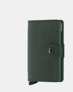 Оригинальный зеленый кожаный держатель карт с защитой RFID Secrid