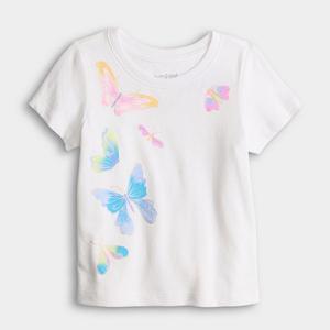 Футболка с принтом для девочек 4-12 Jumping Beans, Pretty Butterfly Ivory